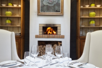 The Restaurant at Grande Provence with fireplace lr